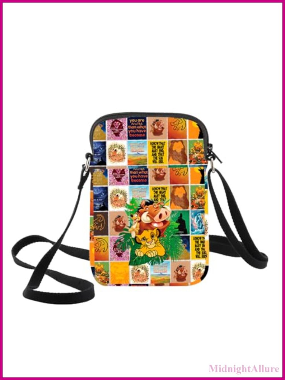 Canvas Crossbody Bag Lion Lover Gift Cartoon Movie Shoulder Bag